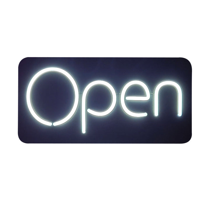 LED Open Plastic Neon Sign White Rope Neon #2032W