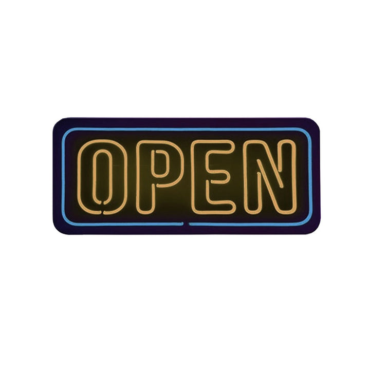 Yellow/Blue LED Plastic Neon Open Sign