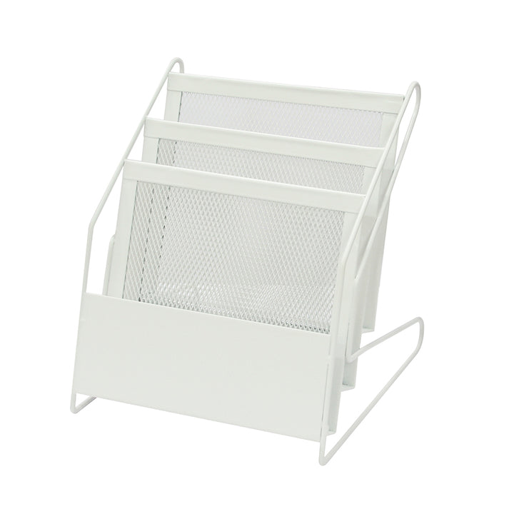 3-Tier Metal Mesh Brochure Holder – Durable Display Rack for Office & Business Flyers