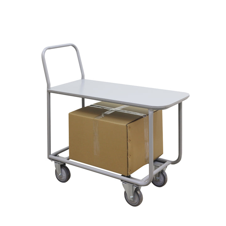 Heavy Duty Warehouse Stock Cart Flatbed – Durable Rolling Cart for Easy Transport & Organization