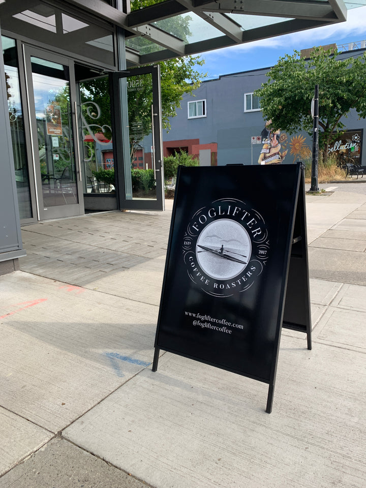 Outdoor Metal A-Frame Sidewalk Sign for street advertising