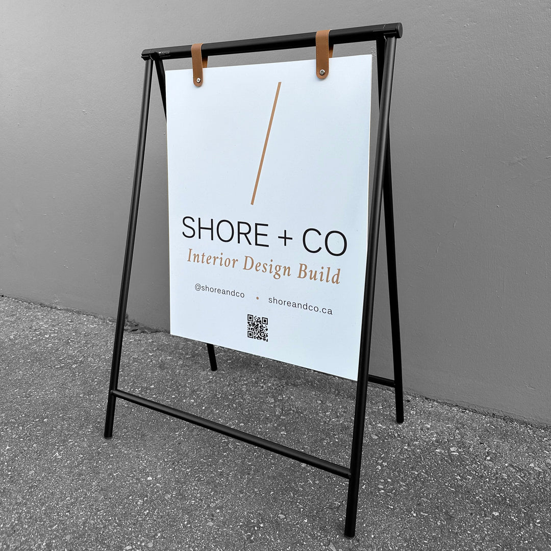 Metal A-Frame Sidewalk Sign with PVC Panel – Durable Outdoor Advertising Sign