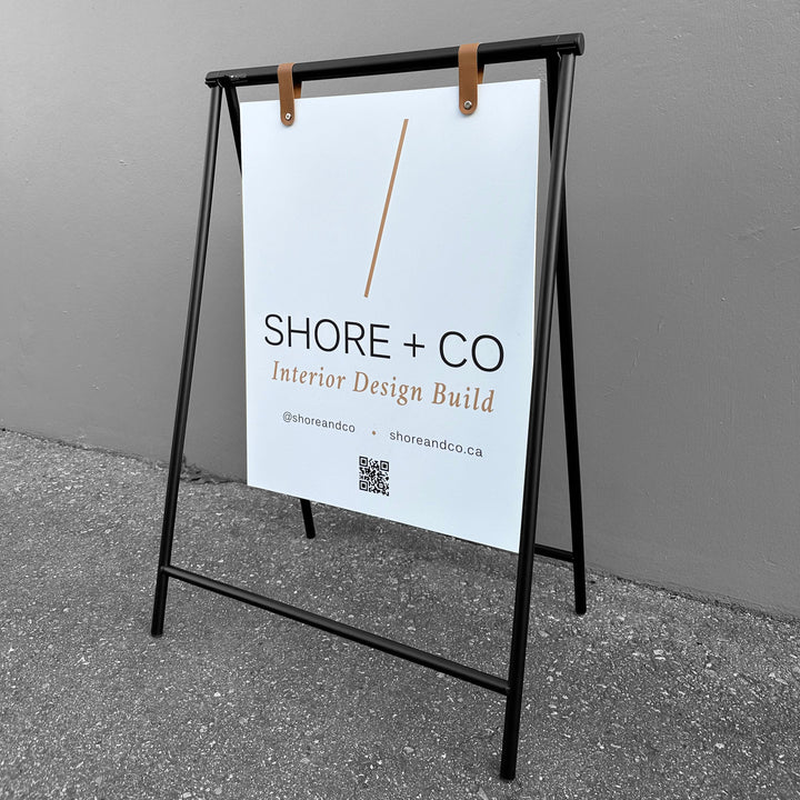 Metal A-Frame Sidewalk Sign with PVC Panel – Durable Outdoor Advertising Sign